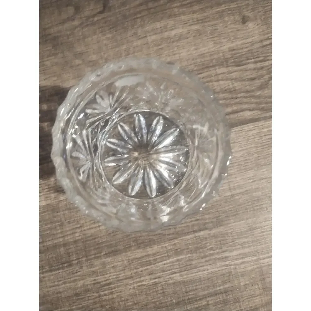 Crystal Biscuit Jar, Covered Candy Dish, Elegant Cut Design, Pretty Home Gift
